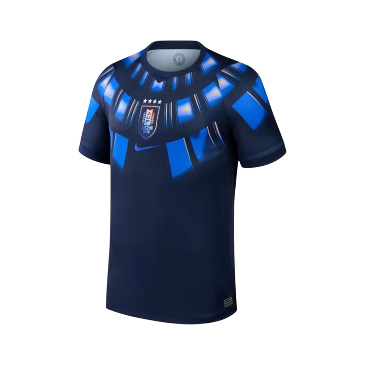 Camiseta de fútbol azul marino de Uruguay 2ª equipación 2026 de CeFutShop con diseño moderno y elegante.